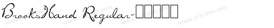 BrooksHand Regular字体转换